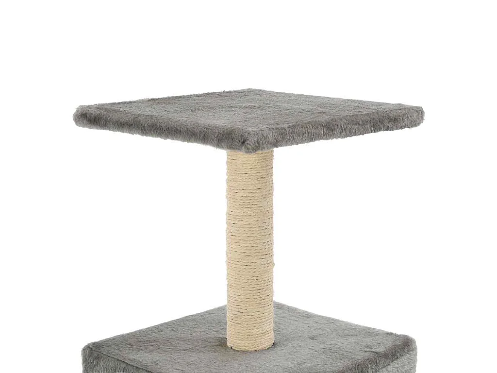 Árvore para gatos c/ postes arranhadores sisal 55 cm cinzento