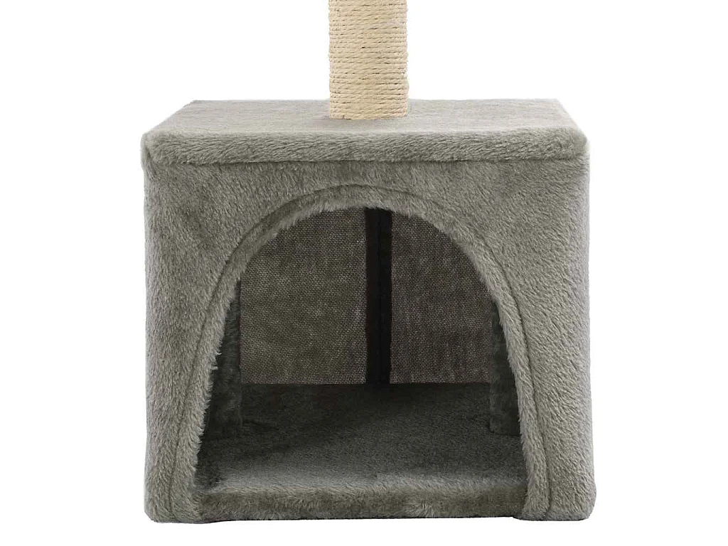 Árvore para gatos c/ postes arranhadores sisal 55 cm cinzento