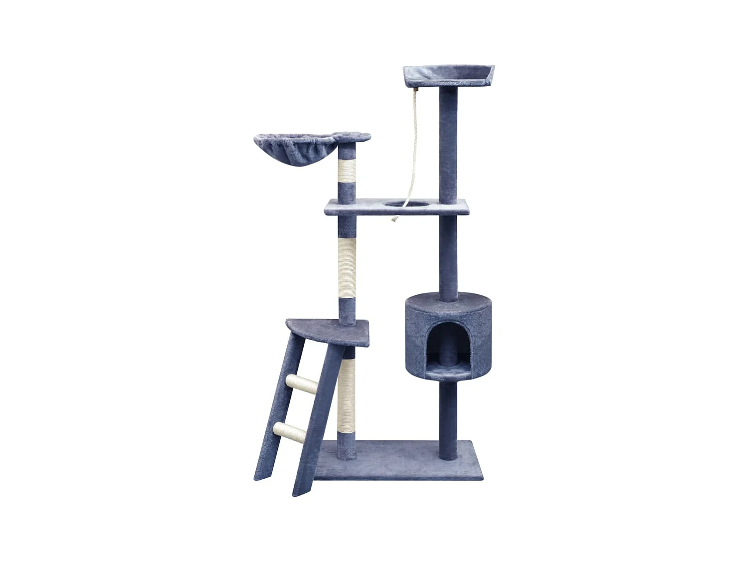 Arbre à chat avec griffoirs en sisal 150 cm Bleu foncé