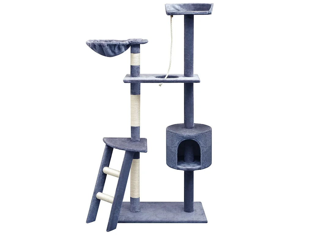Arbre à chat avec griffoirs en sisal 150 cm Bleu foncé