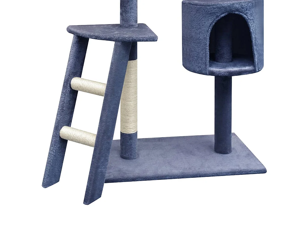 Arbre à chat avec griffoirs en sisal 150 cm Bleu foncé