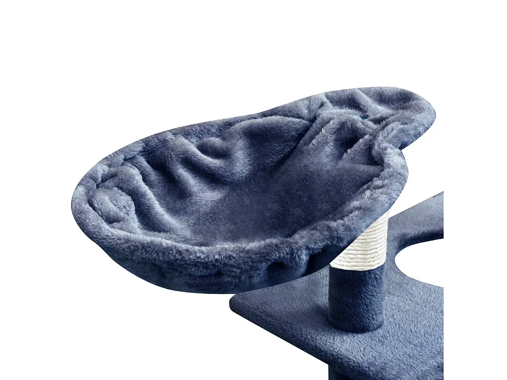 Arbre à chat avec griffoirs en sisal 150 cm Bleu foncé