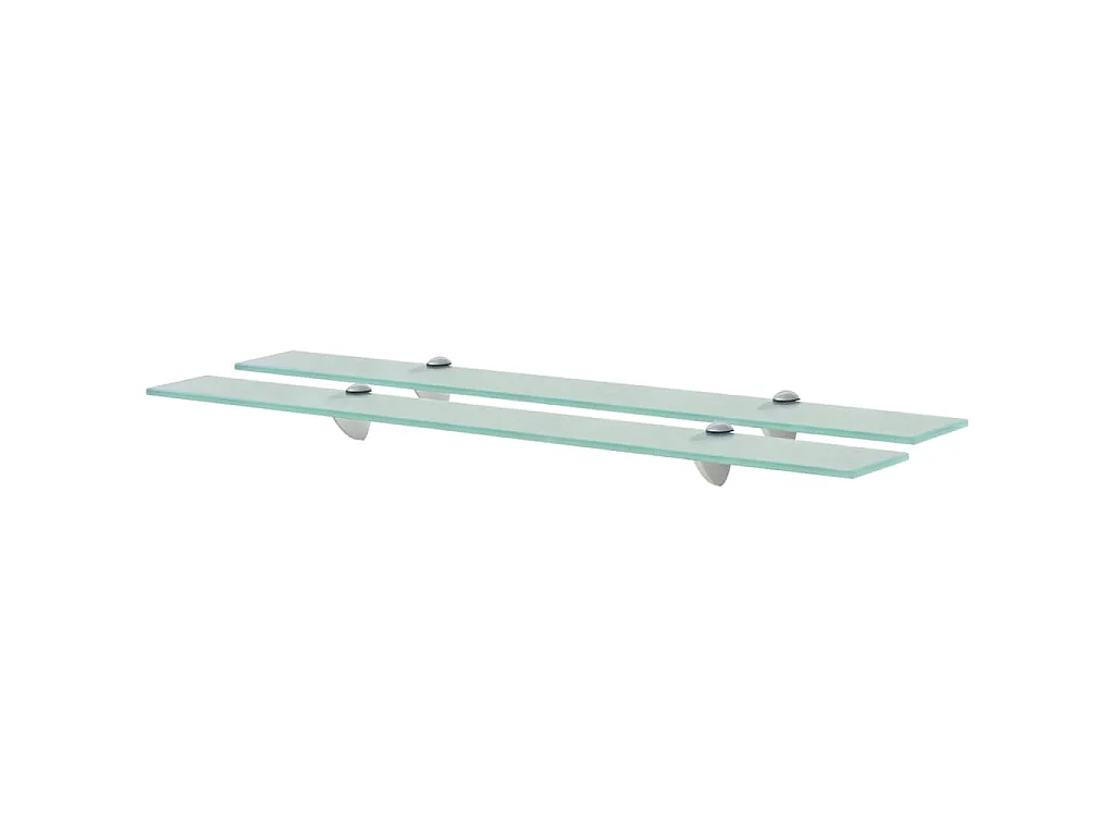 Schappen zwevend 2 st 80x10 cm 8 mm glas
