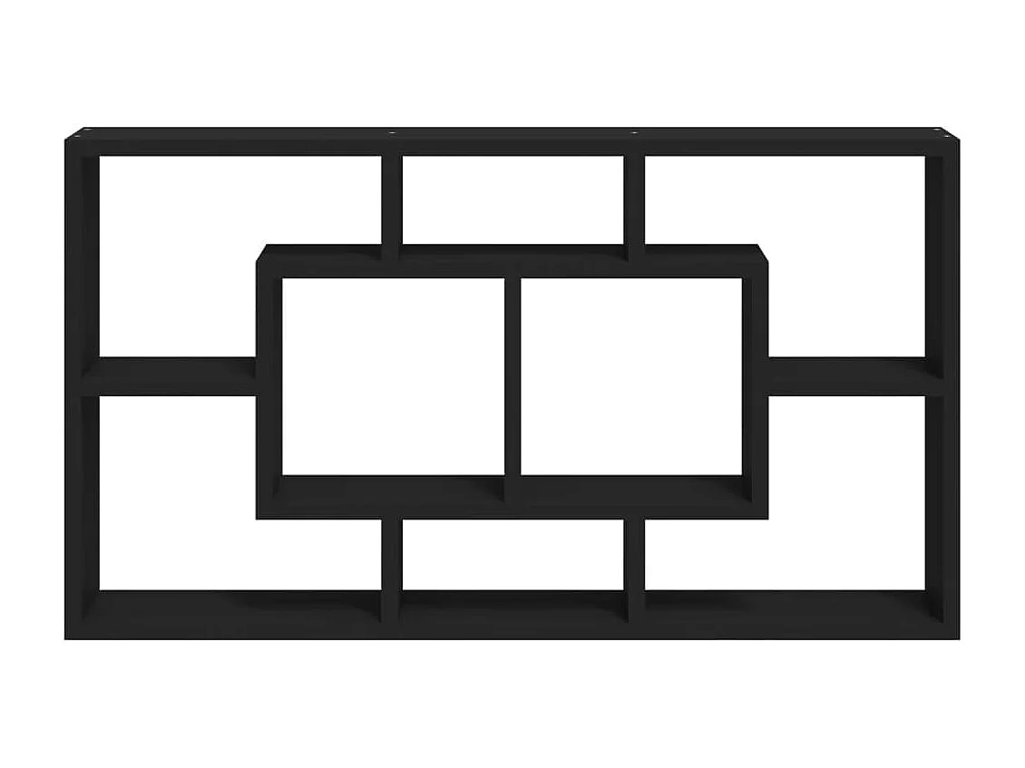 Wandschap 8 vakken zwart