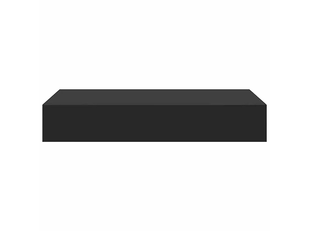 Schweberegal mit Schublade Schwarz 48x25x8 cm