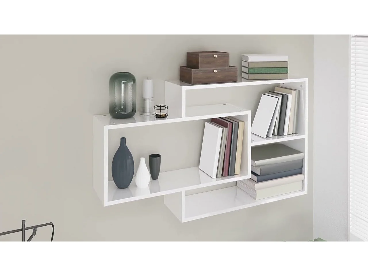 Wandschappen 104x20x58,5 cm bewerkt hout hoogglans wit