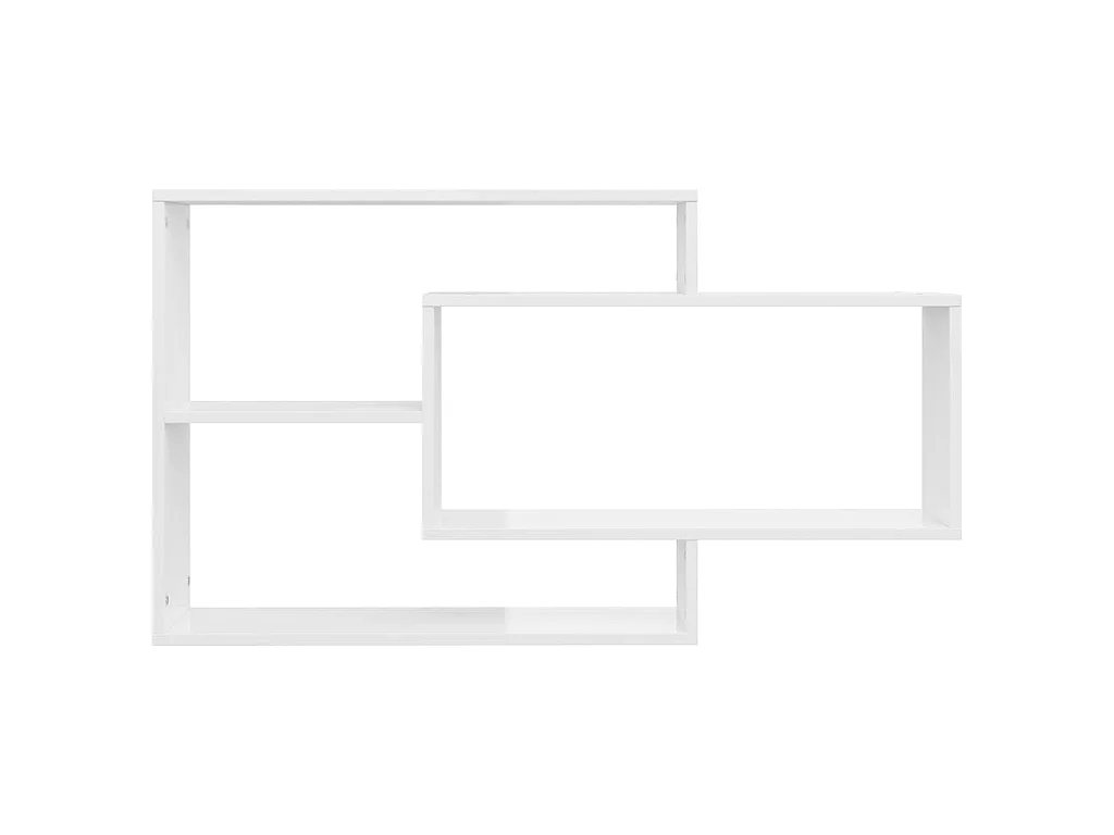 Étagères murales blanc brillant 104x20x58,5 cm bois ingénierie