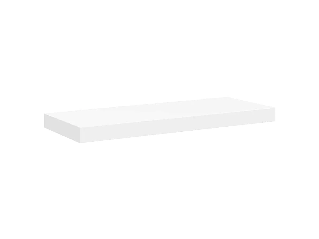 Scaffali a Parete 2 pz Bianchi 60x23,5x3,8 cm in MDF
