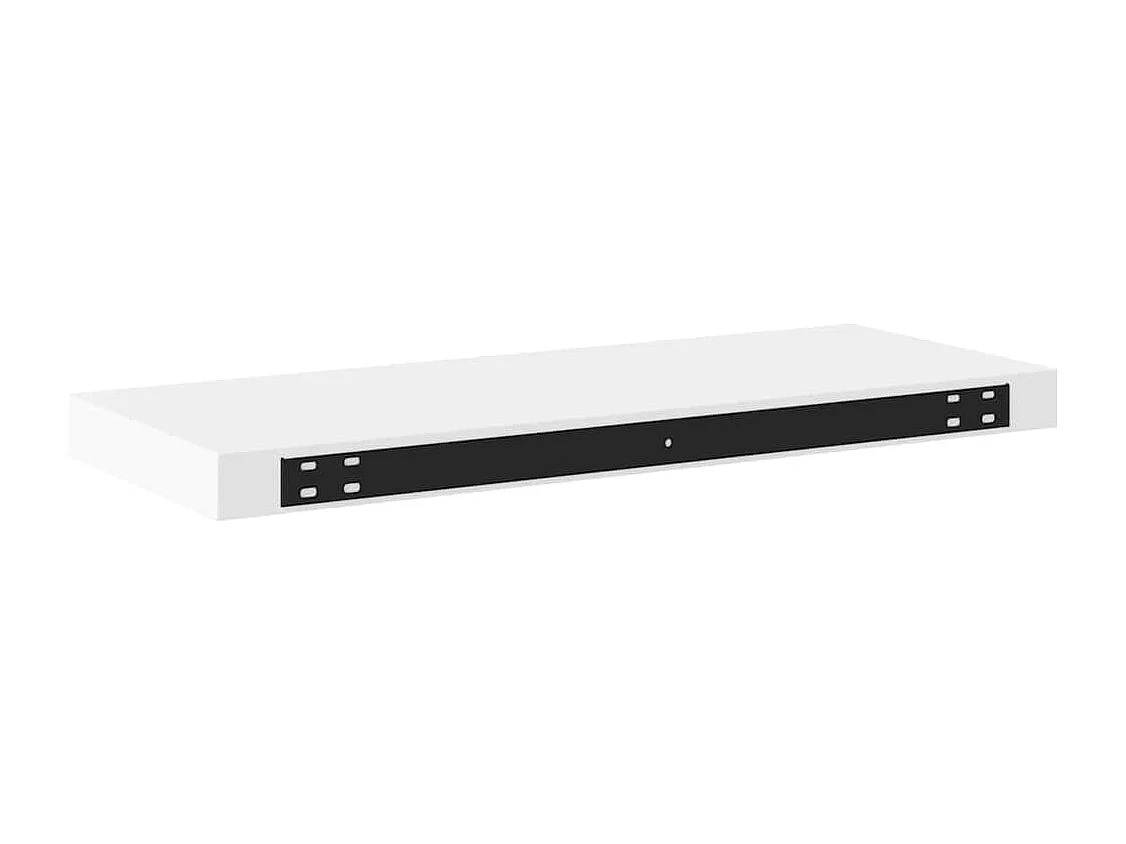Scaffali a Parete 2 pz Bianchi 60x23,5x3,8 cm in MDF