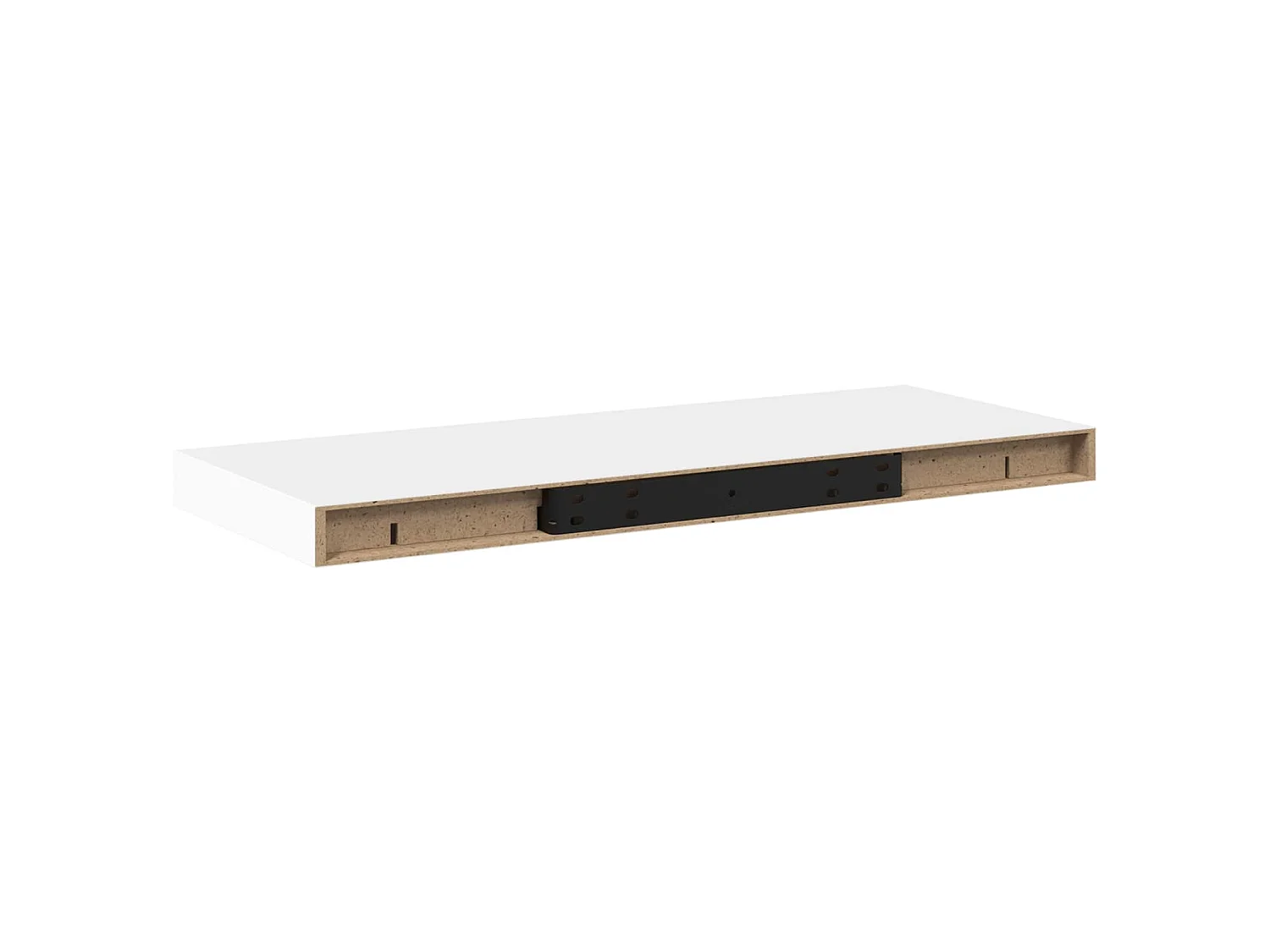 Prateleiras de parede suspensas 2 pcs 60x23,5x3,8cm MDF branco
