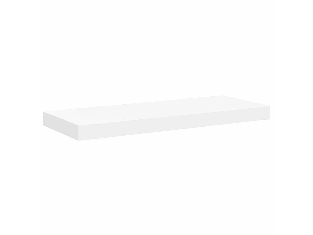 Étagères murales flottantes 2 pcs blanc 60x23,5x3,8 cm MDF