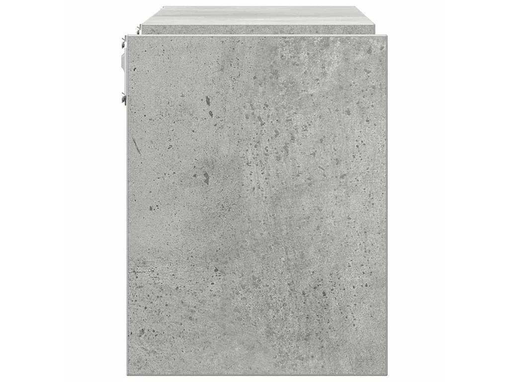 Estantes de parede 2 pcs derivados de madeira cinza cimento
