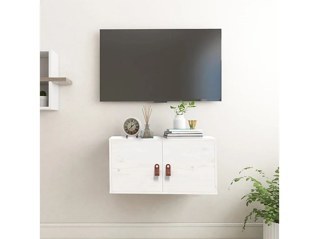 Armoire murale blanc 60x30x30 cm Bois de pin massif