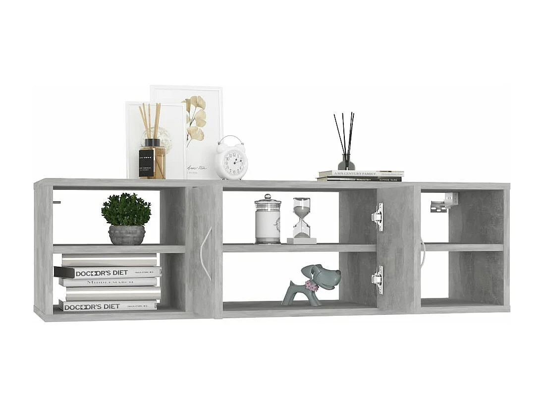Étagère murale Gris béton 102x30x29 cm Bois d’ingénierie