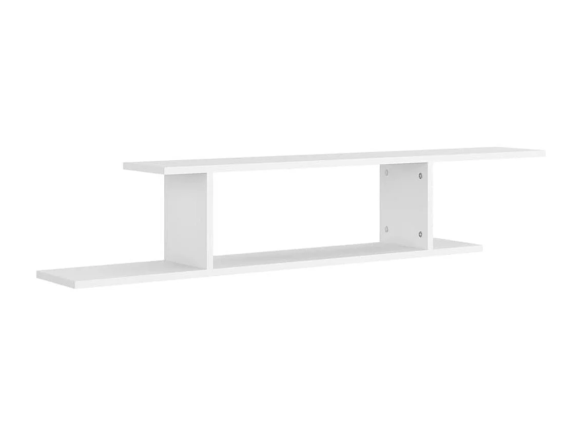 Étagère TV murale Blanc 125x18x23 cm Bois d’ingénierie