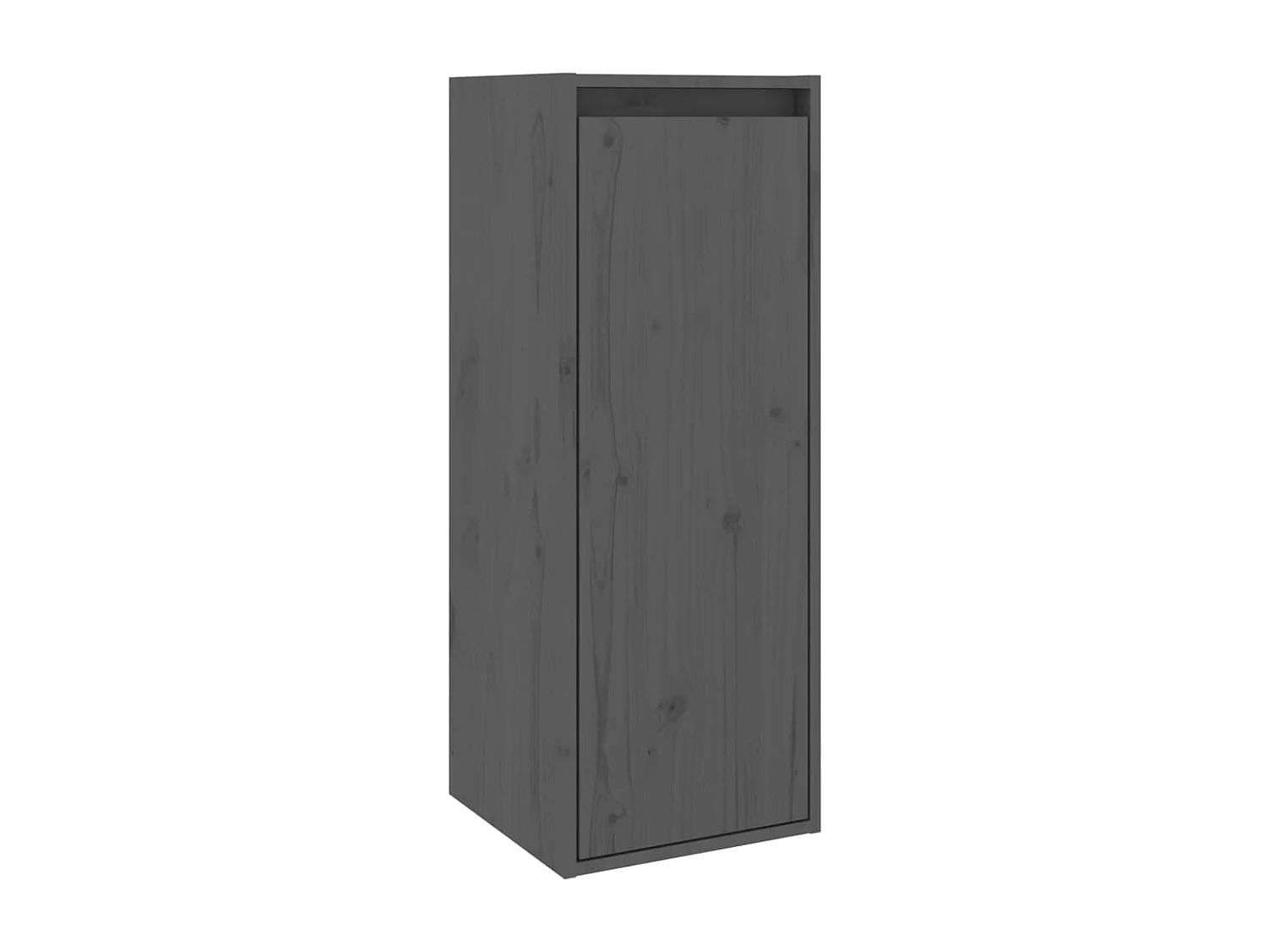 Wandkast 30x30x80 cm massief grenenhout grijs