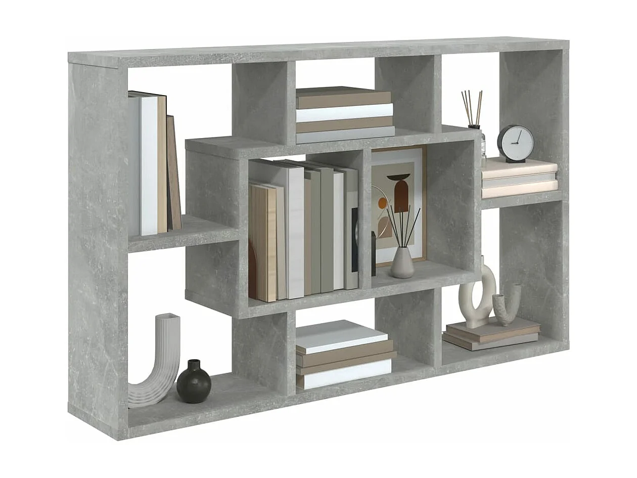 Wandregal Betongrau 85x16x52,5 cm Holzwerkstoff