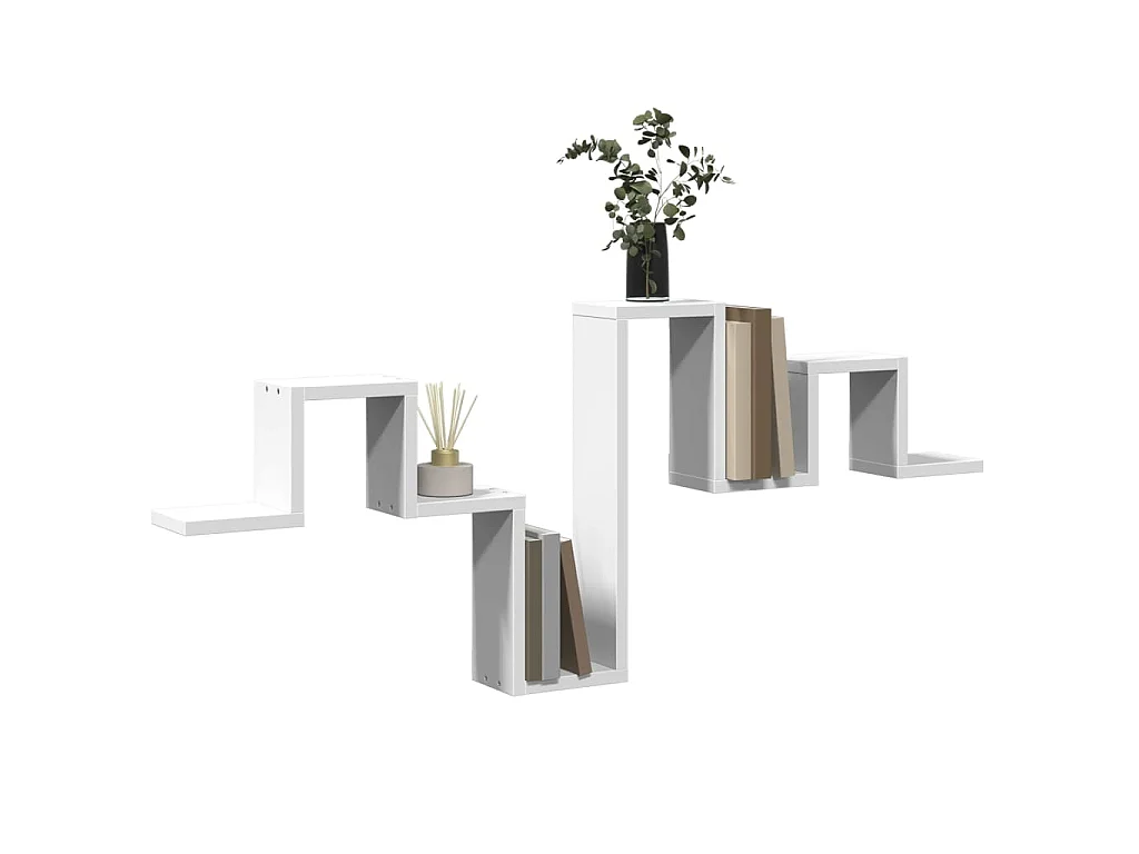Étagère murale blanc 104,5x10x43 cm bois d'ingénierie