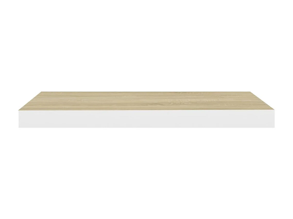 Étagères flottantes 4 pcs chêne et blanc 60x23,5x3,8 cm MDF