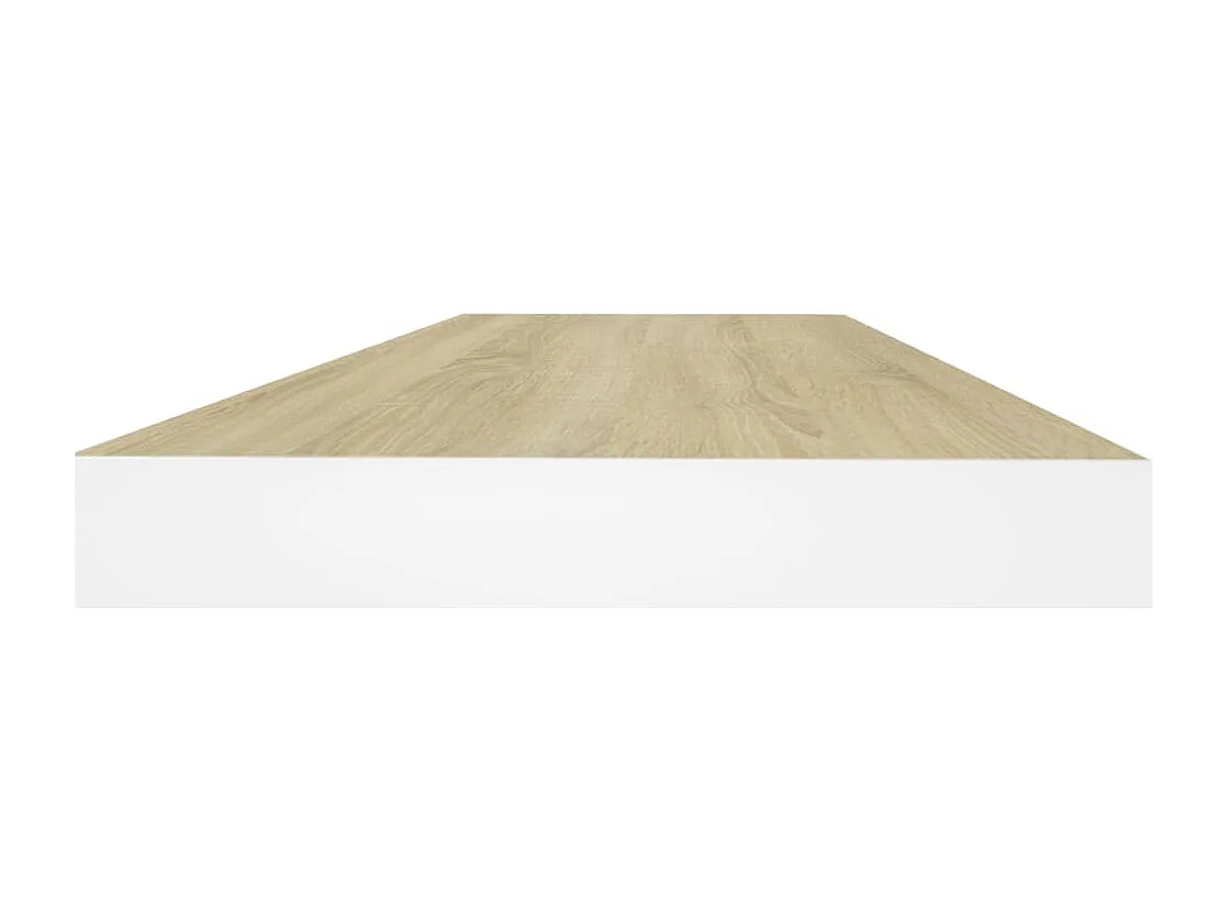 Scaffali a Parete 4 pz Rovere e Bianco 60x23,5x3,8 cm in MDF