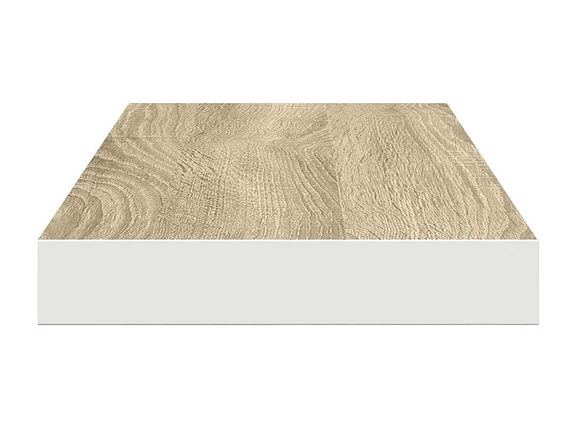 Scaffali a Parete 4 pz Rovere e Bianco 60x23,5x3,8 cm in MDF