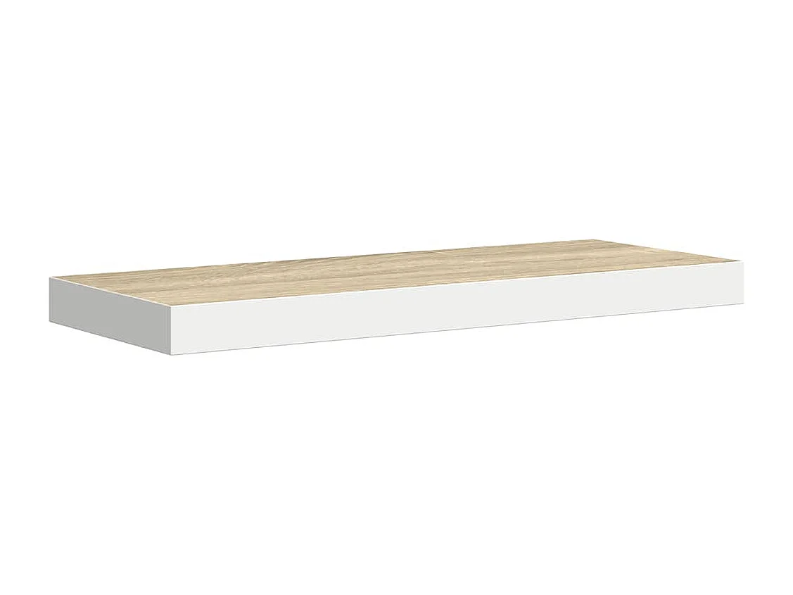Étagères flottantes 4 pcs chêne et blanc 60x23,5x3,8 cm MDF