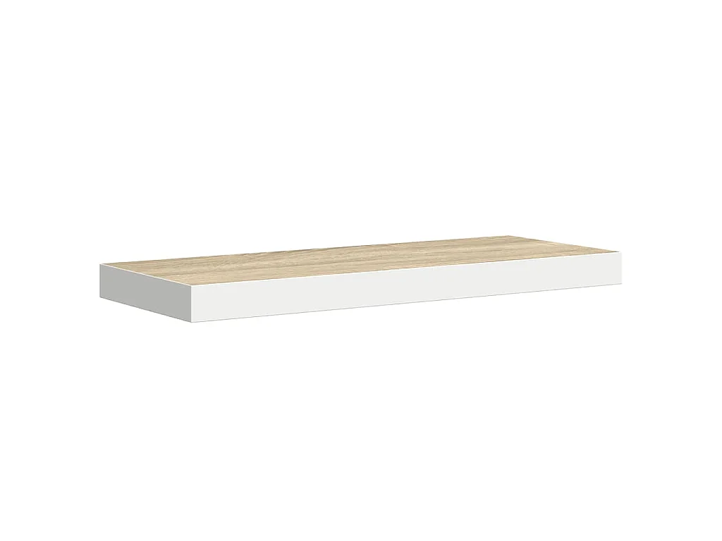 Scaffali a Parete 4 pz Rovere e Bianco 60x23,5x3,8 cm in MDF
