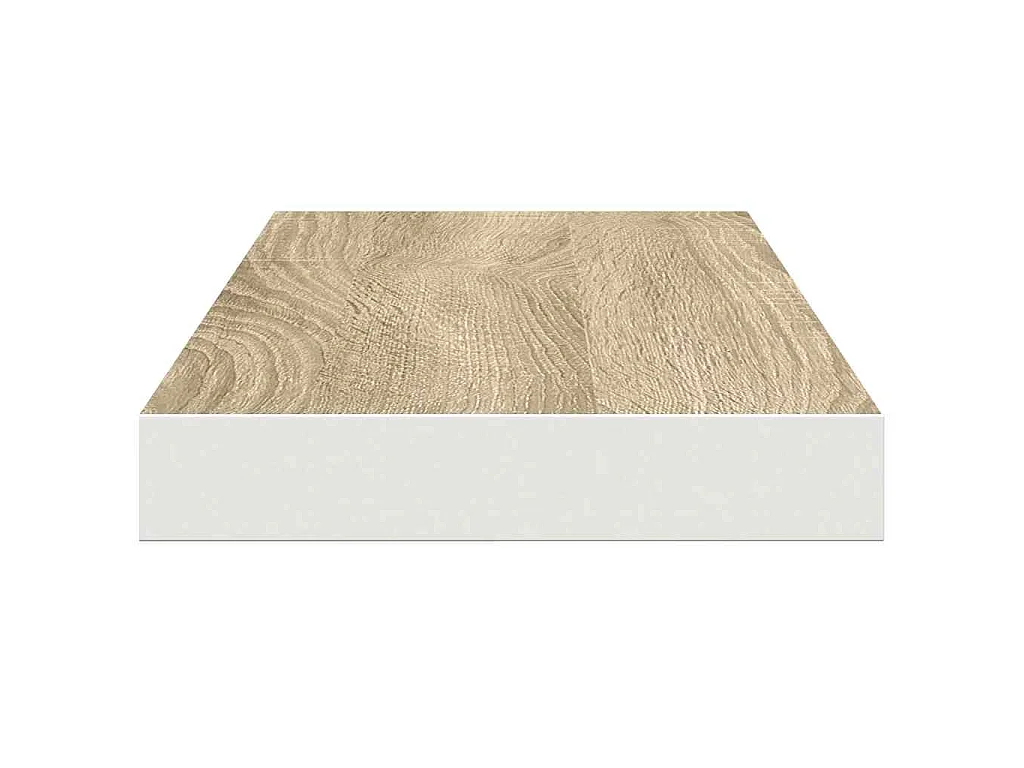 Scaffali a Parete 4 pz Rovere e Bianco 60x23,5x3,8 cm in MDF