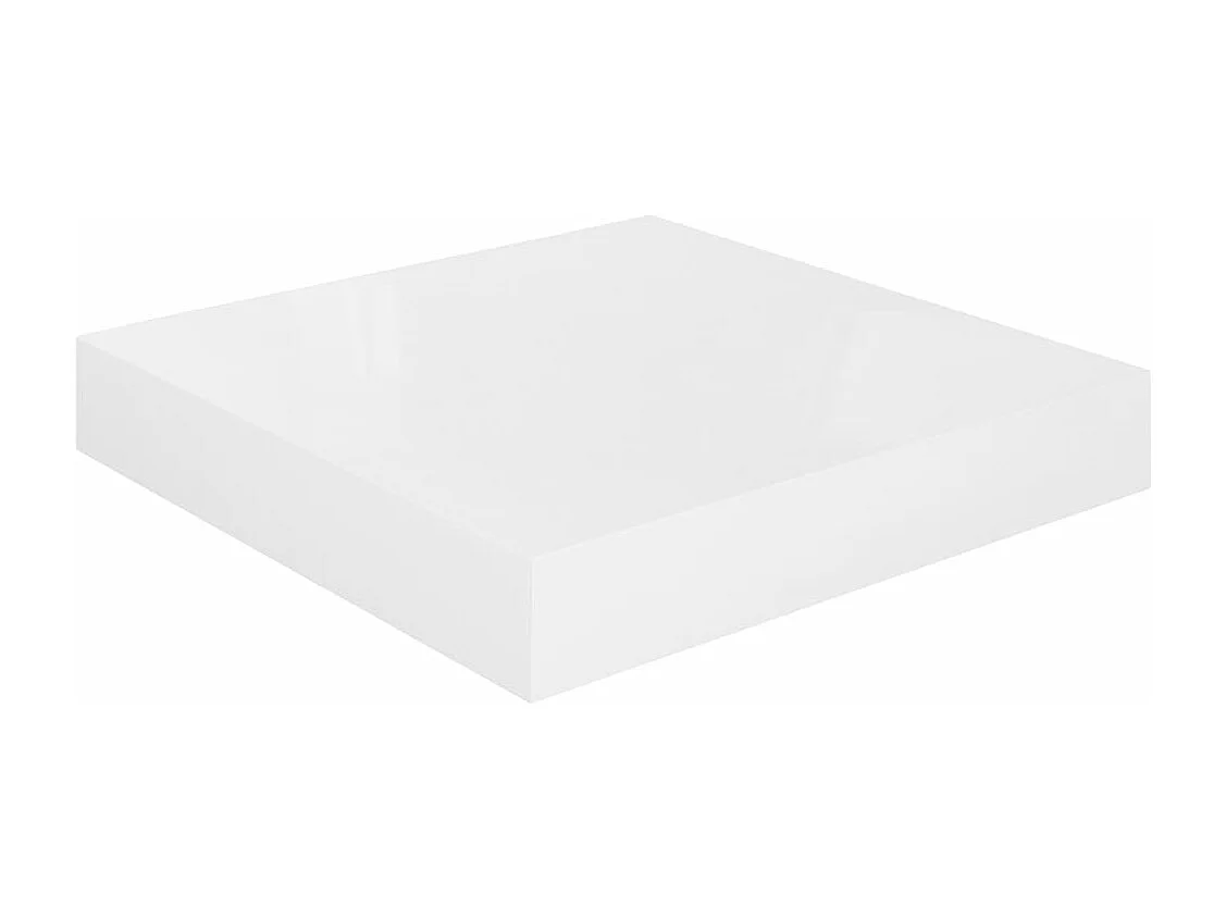 Étagère murale flottante Blanc brillant 23x23,5x3,8 cm MDF