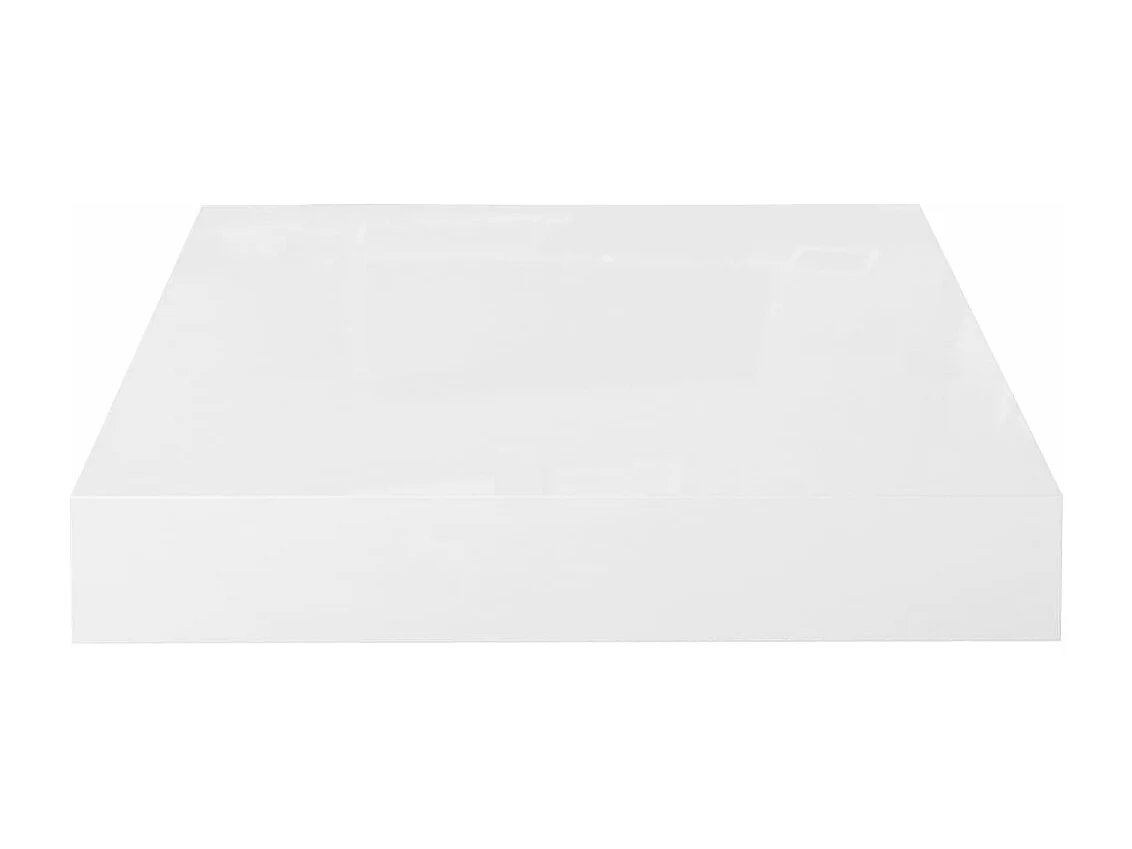 Étagère murale flottante Blanc brillant 23x23,5x3,8 cm MDF