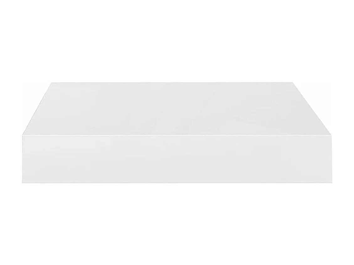 Étagère murale flottante Blanc brillant 23x23,5x3,8 cm MDF