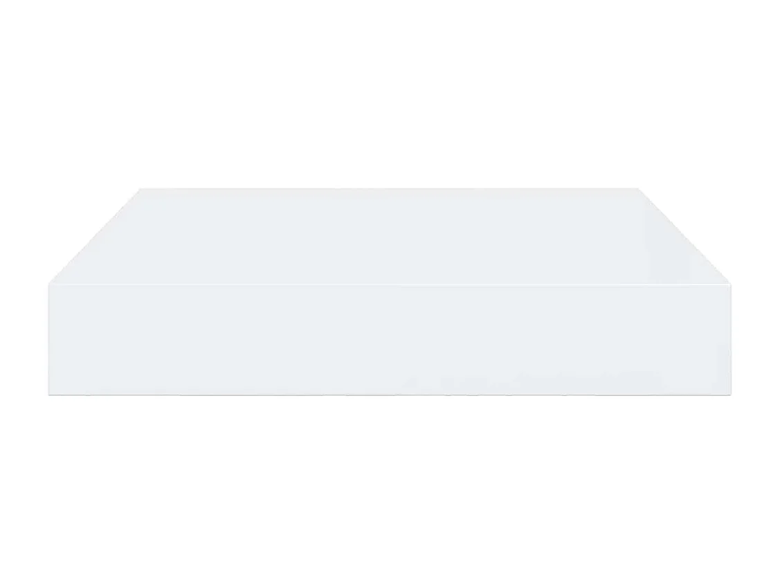 Étagère murale flottante Blanc brillant 23x23,5x3,8 cm MDF