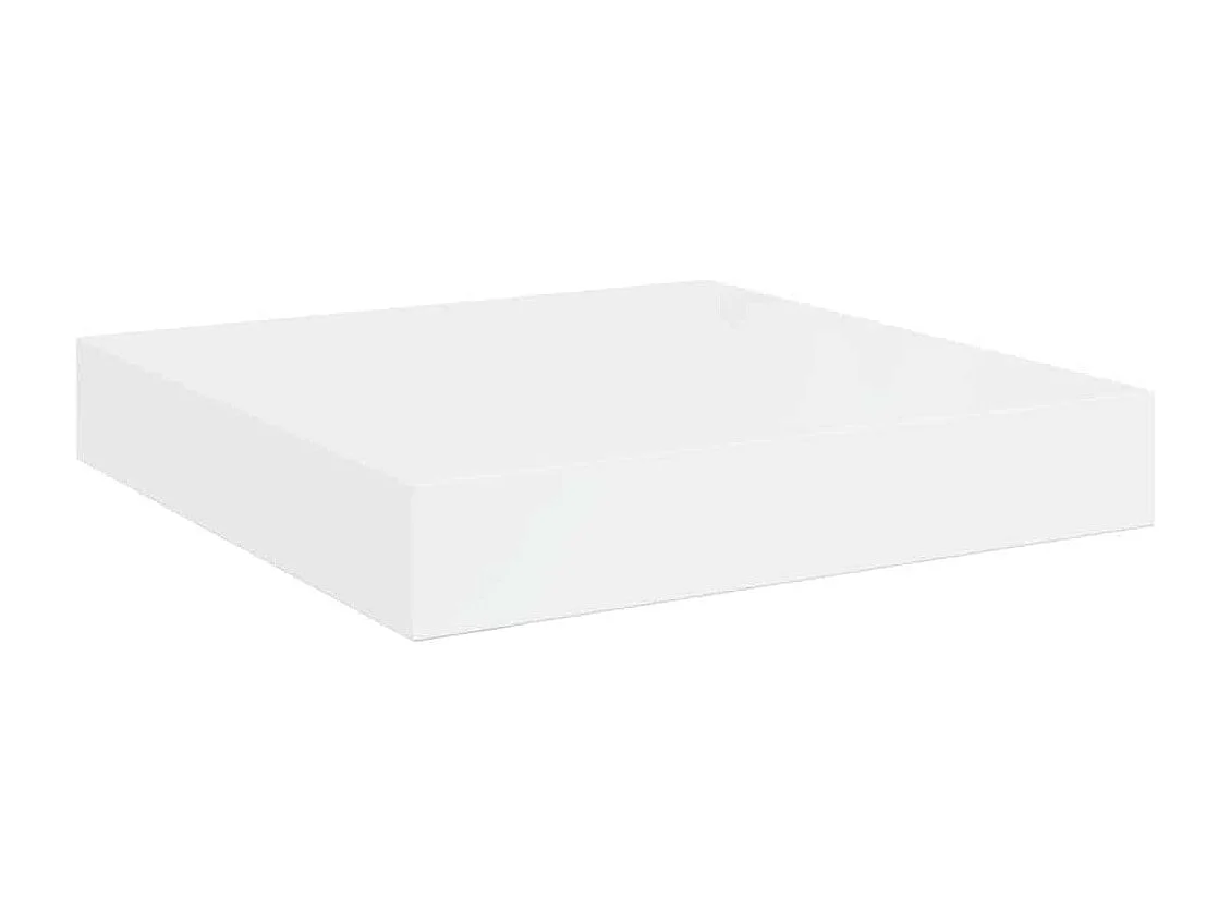 Étagère murale flottante Blanc brillant 23x23,5x3,8 cm MDF