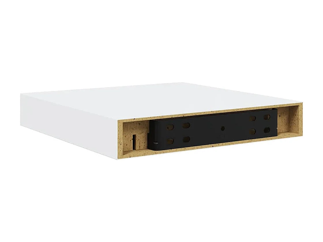 Étagère murale flottante Blanc brillant 23x23,5x3,8 cm MDF
