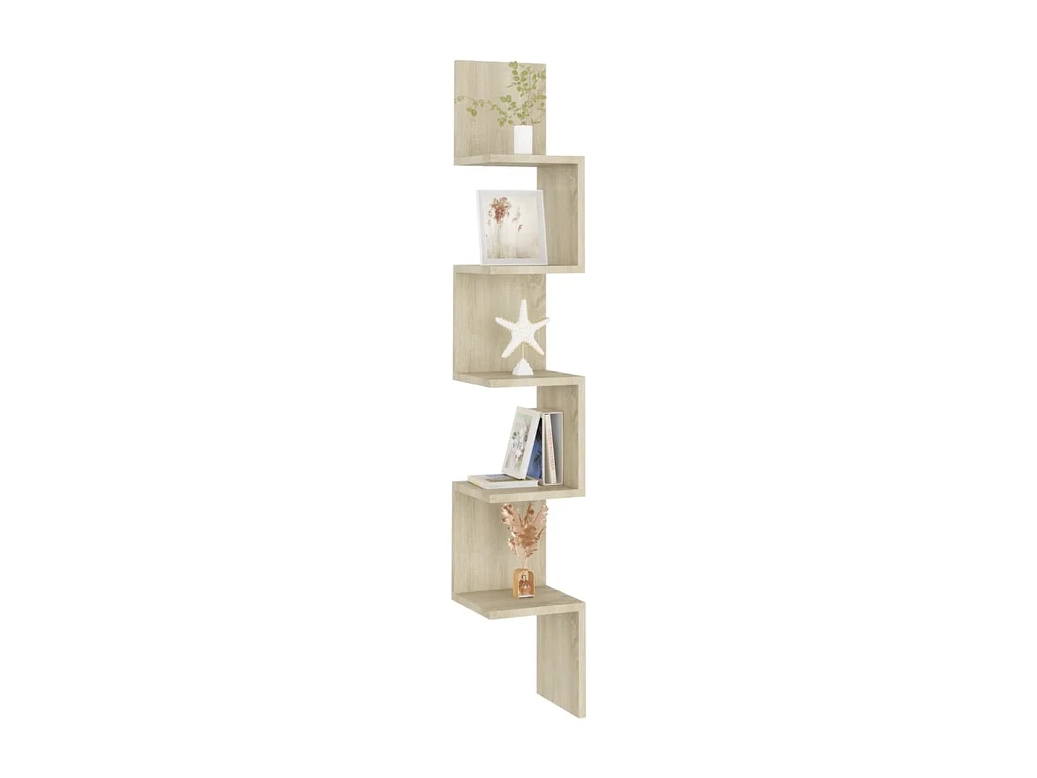 Scaffale Angolare Muro Sonoma 20x20x127,5cm Truciolato