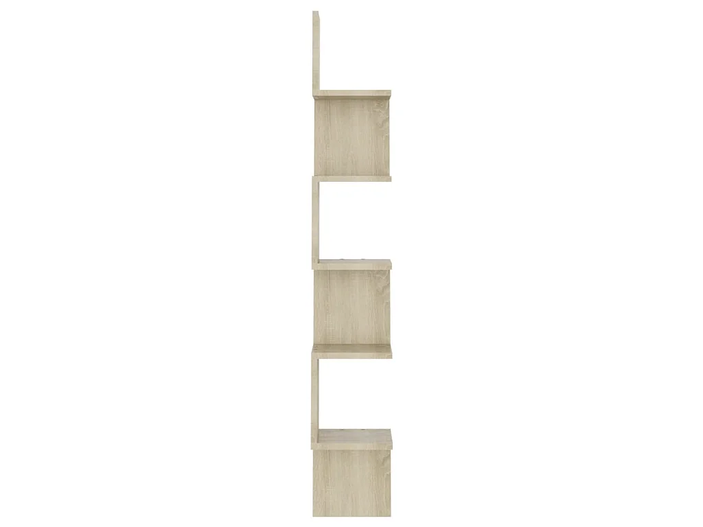 Hoekwandschap 20x20x127,5 cm bewerkt hout sonoma eikenkleurig