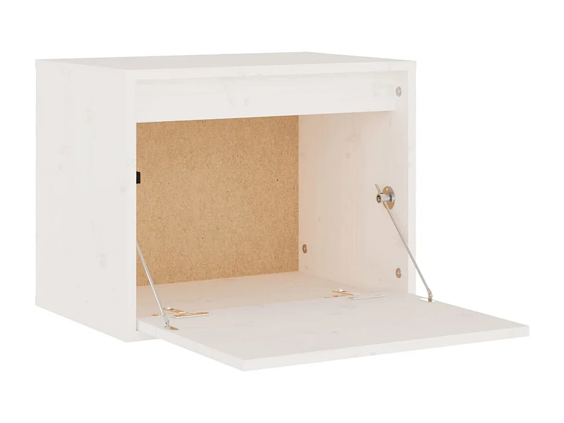 Armoire murale Blanc 45x30x35 cm Bois de pin massif