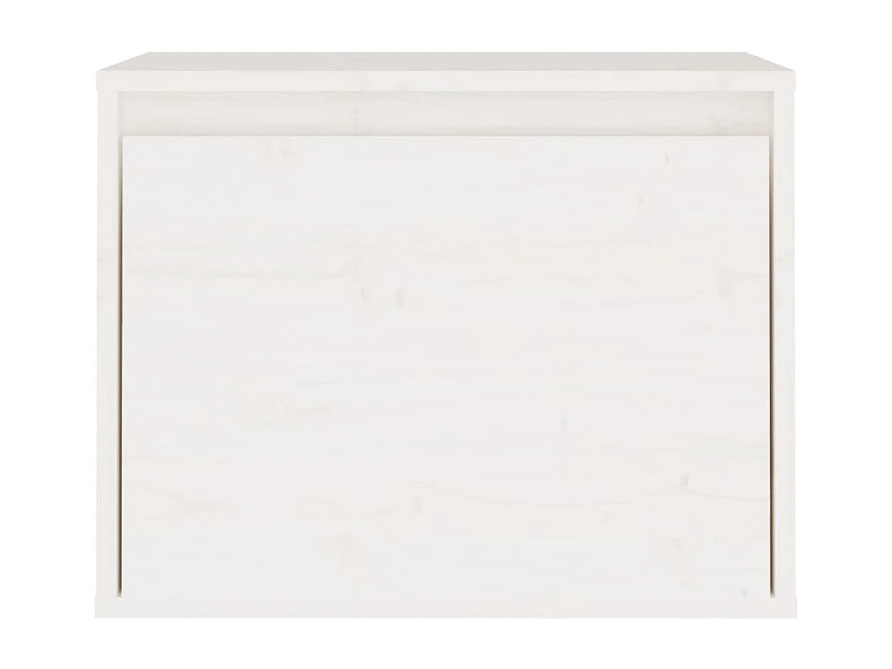 Wandschrank Weiß 45x30x35 cm Massivholz Kiefer