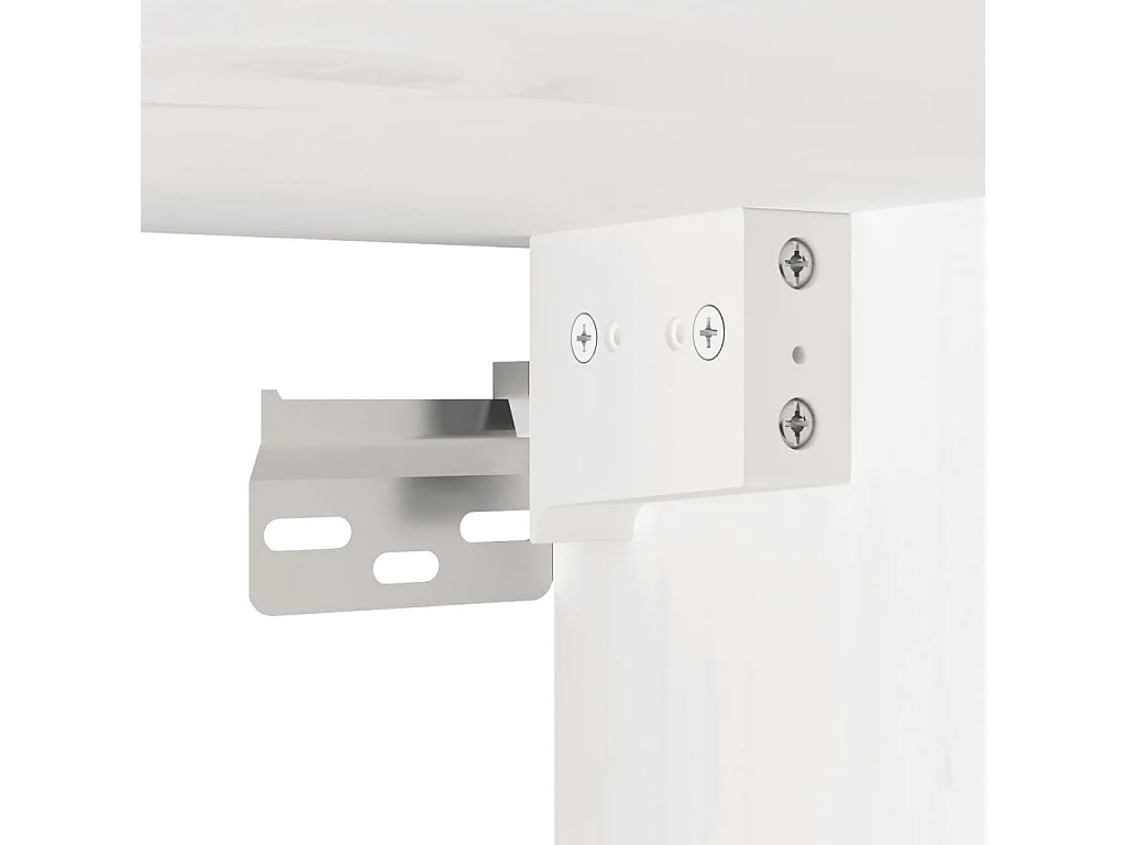 Wandschrank Weiß 45x30x35 cm Massivholz Kiefer