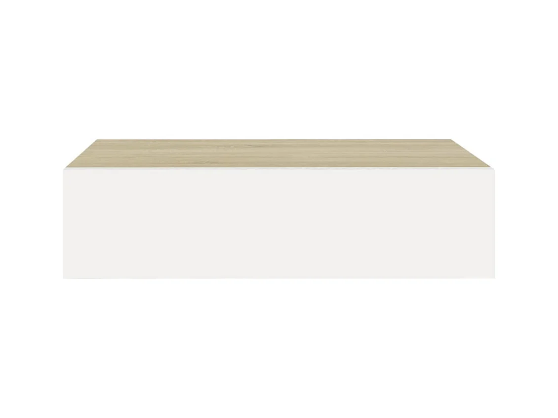 Scaffale con Cassetti Rovere e Bianco 40x23,5x10 cm in MDF