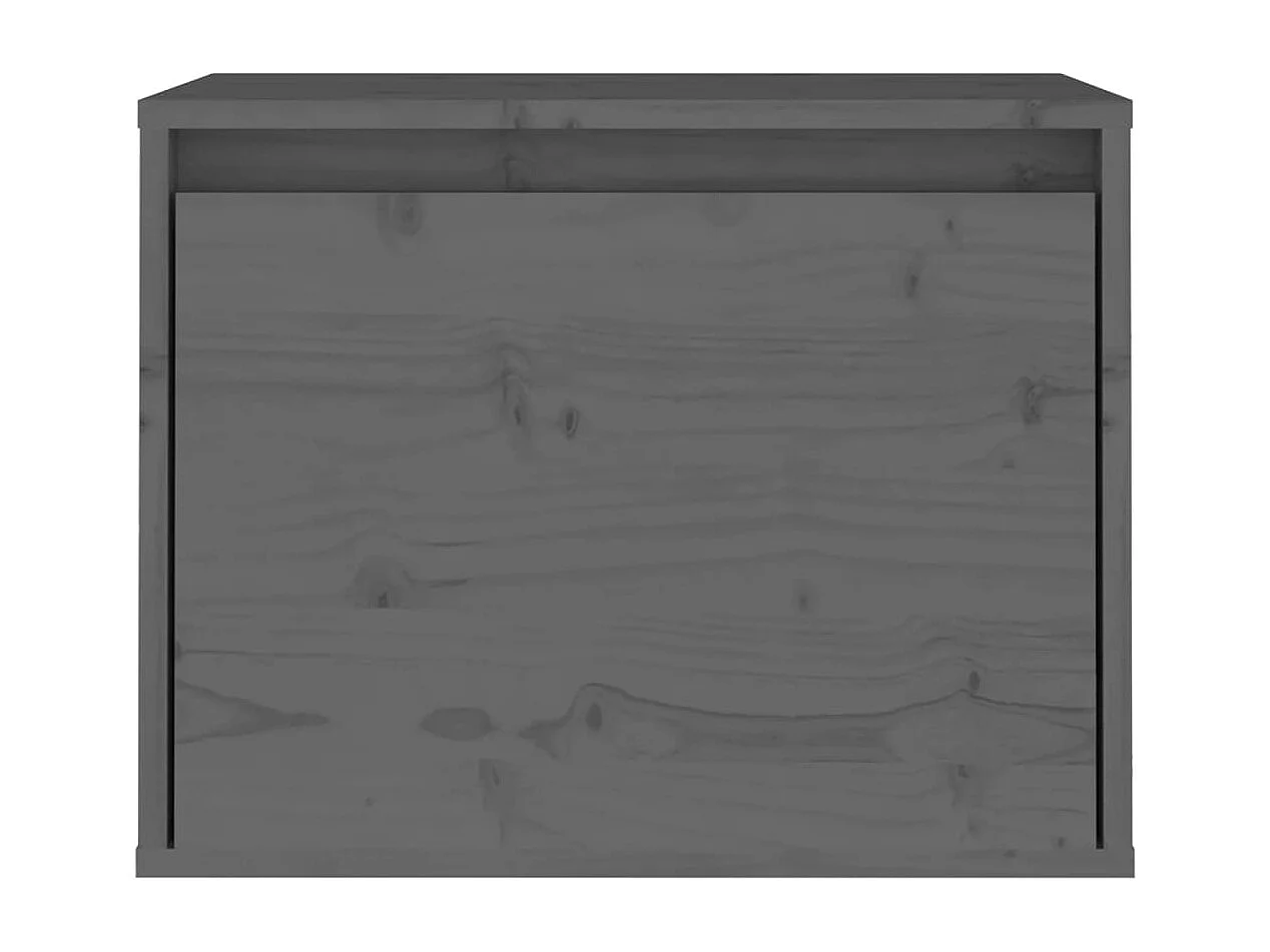 Wandschrank Grau 45x30x35 cm Massivholz Kiefer