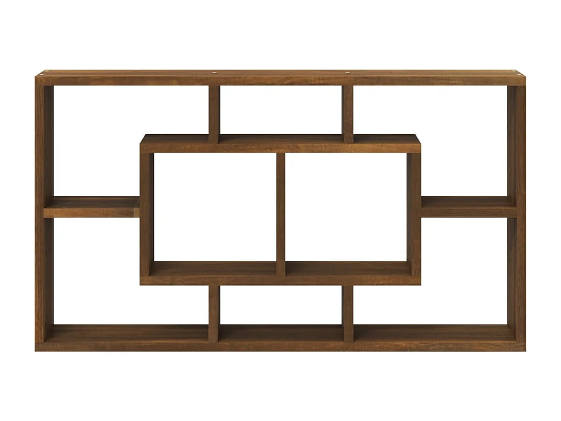 Étagère murale 8 compartiments Chêne marron