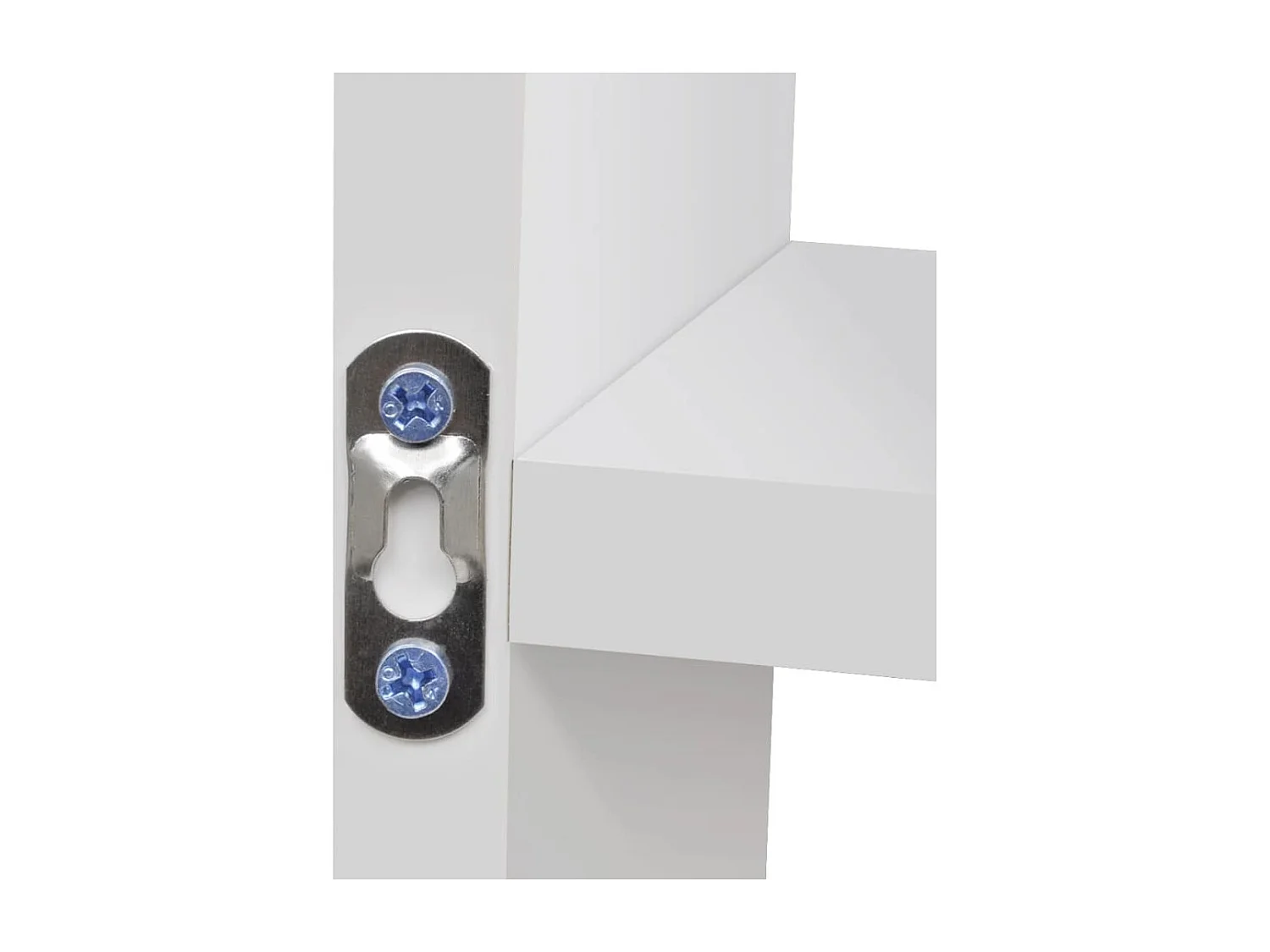Espositore da Parete Galleggiante 8 Scomparti Bianco