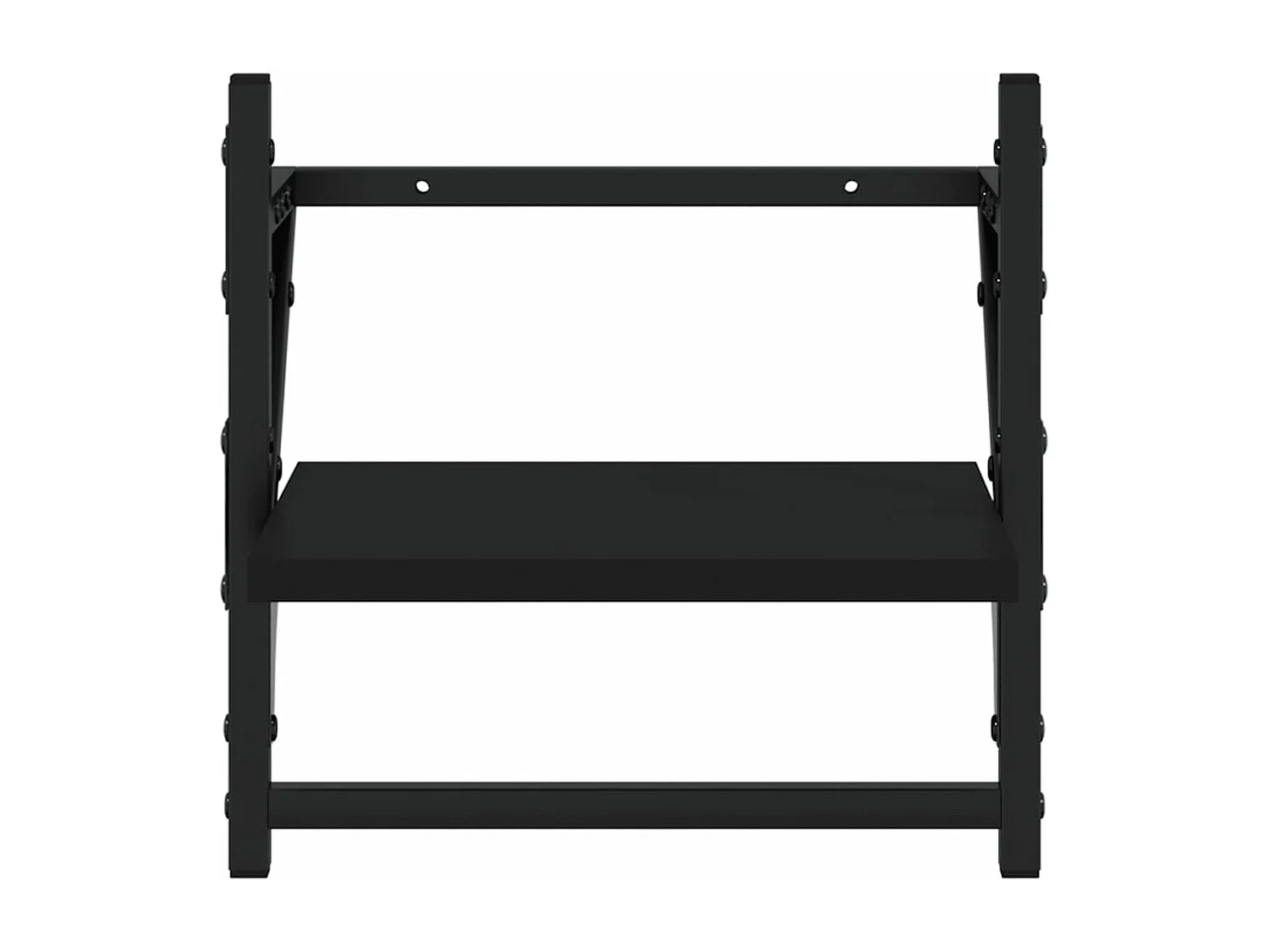 Ensemble d'étagères murales barres 4 pcs noir bois d'ingénierie