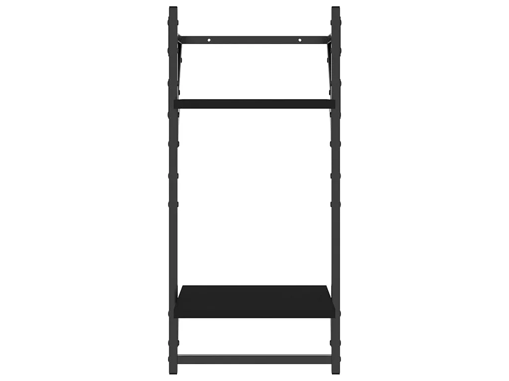 Ensemble d'étagères murales barres 4 pcs noir bois d'ingénierie