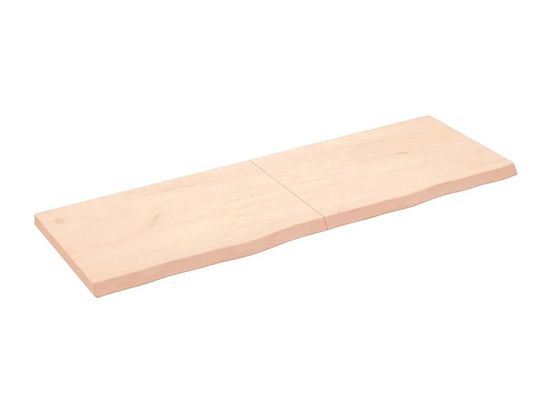 Wandregal 180x60x(2-6) cm Massivholz Eiche Unbehandelt