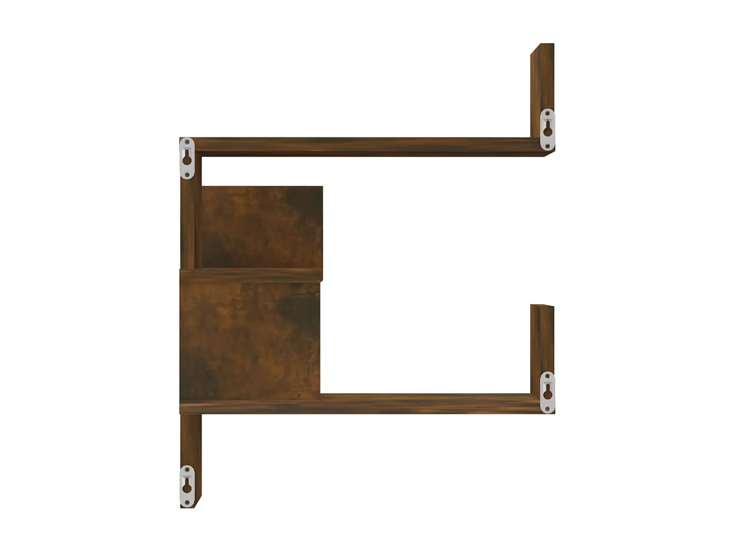 Étagères d'angle murales 2 pcs Chêne fumé 40x40x50 cm Bois