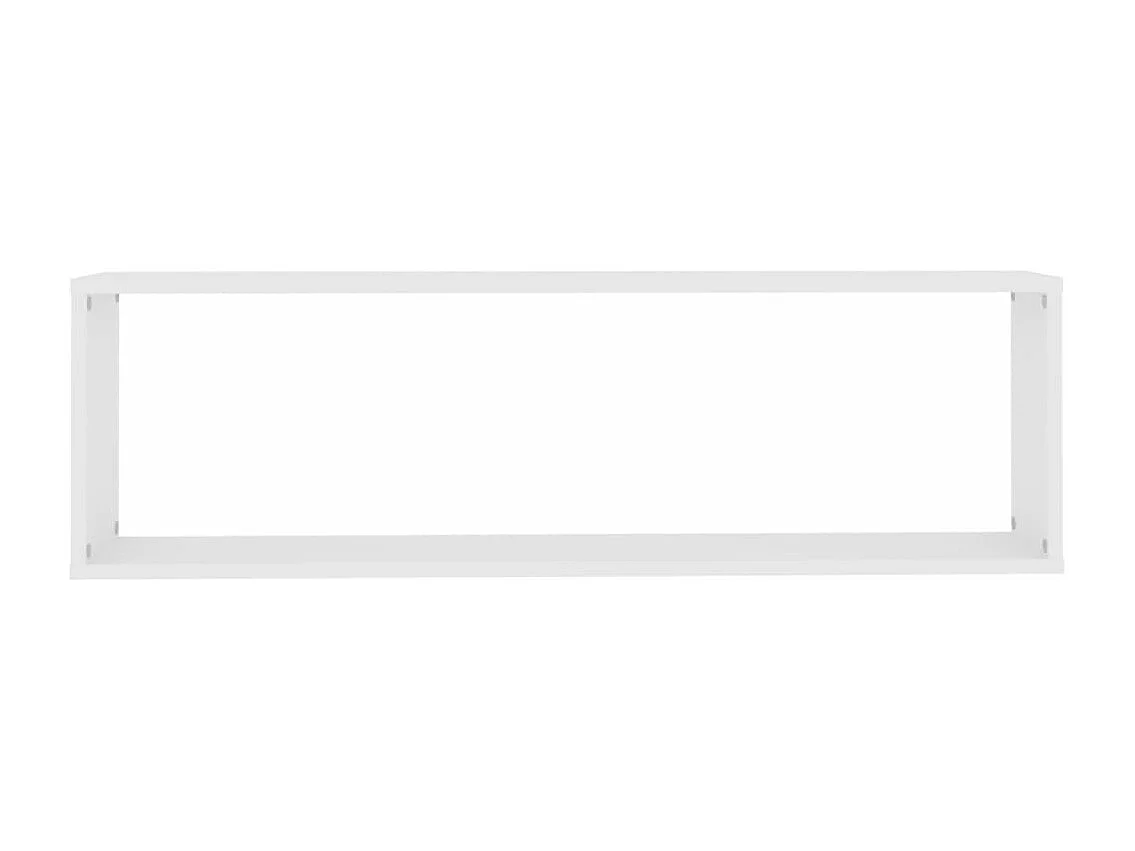 Estante cubo de pared 2 uds madera contrachapada 100x15x30 cm