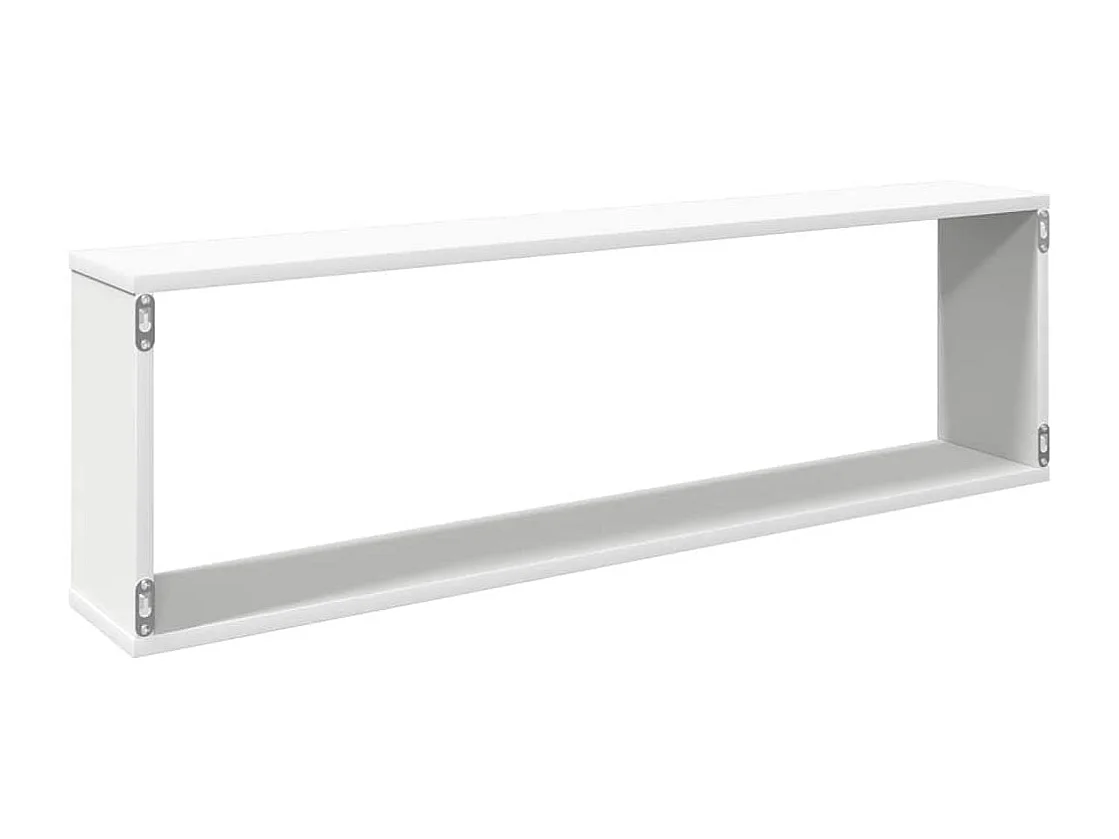 Würfelregale 2 Stk. Weiß 100x15x30 cm Holzwerkstoff