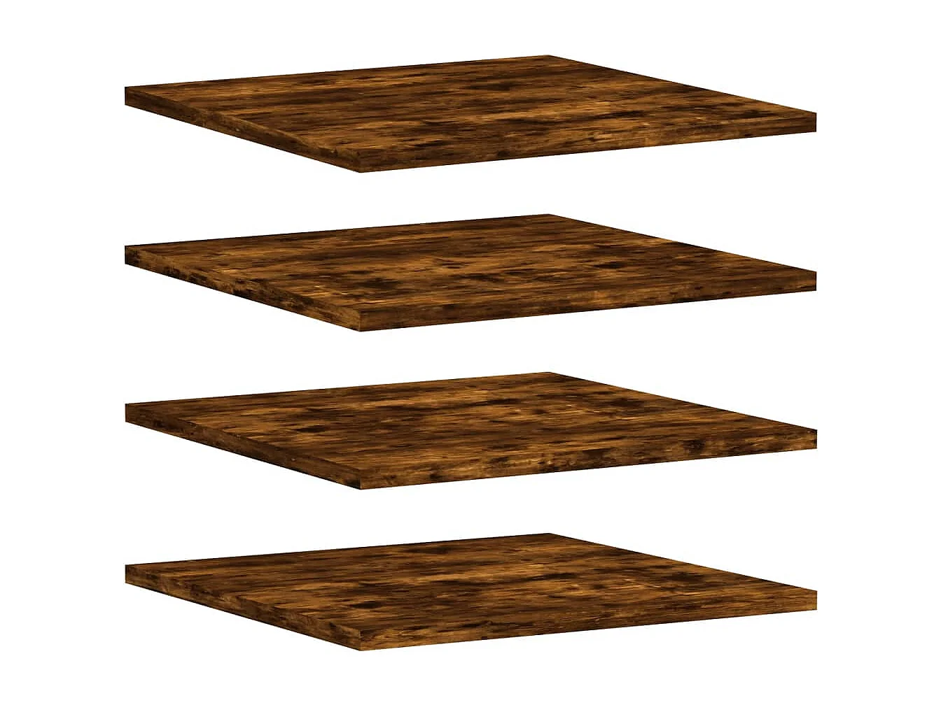 Prateleiras de parede 4pcs derivados de madeira carvalho fumado